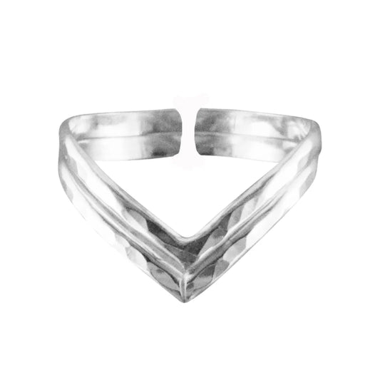 Adjustable Double V Toe Ring