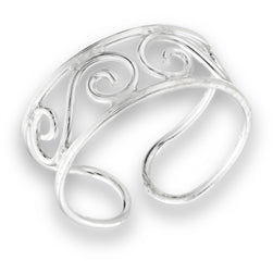 Sterling Silver Spiral Toe Ring